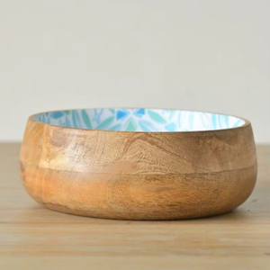 Cuenco para mezclar de madera de acacia natural, hecho a mano, respetuoso con el medio ambiente, resistente, seguro para alimentos, para chefs y panaderos, estilo americano de alta calidad - Product Image 1