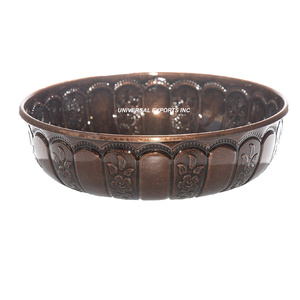 Bol à chocolat martelé en métal Forme ronde Bol doux design Bol à chocolat de luxe fini argent - Product Image 4