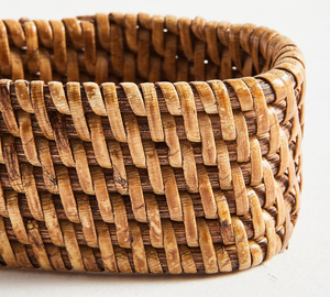 Anneaux de serviette ovales en rotin tissés à la main fabriqués au Vietnam matériau écologique pour la décoration de la maison et de la vaisselle en gros - Product Image 1