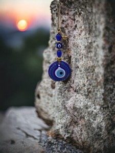 DAFNI EVIL EYE 7 ซม. กระจกแม่เหล็กทำมือลายนูน ของตกแต่งผนังแบบดั้งเดิม - Product Image 4
