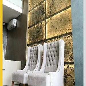 Placage de pierre Flexible d'ardoise de cuivre translucide 2mm mince décoration murale intérieure/extérieure rustique pierre rétro-éclairée naturelle - Product Image 1