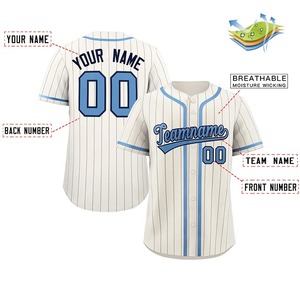 Camiseta de béisbol personalizada para hombre, nuevo diseño, uniforme a rayas, camiseta suave transpirable, técnicas impresas personalizadas para - Product Image 1