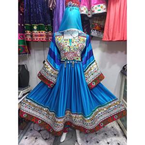Color azul Vintage peso pesado musulmán fiesta lindos vestidos culturales afganos Envío Mundial Vintage KUCHI vestidos formales - Product Image 1