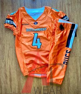 Spandex sublimé personnalisé pour maillot pantalon intégré ensembles d'uniformes de football américain respirant antibactérien séchage rapide Plus - Product Image 5