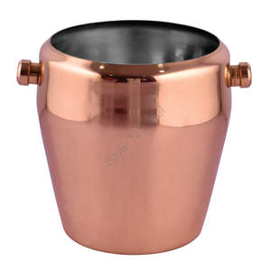 Cubo de hielo Premium de una sola pared Diseño clásico con color cobre Hecho de metal de acero inoxidable - Product Image 1