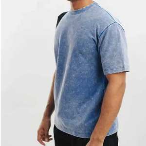 T-shirts pour hommes personnalisés en gros, t-shirts vierges imprimés avec logo, t-shirts de haute qualité en couleur unie - Product Image 4