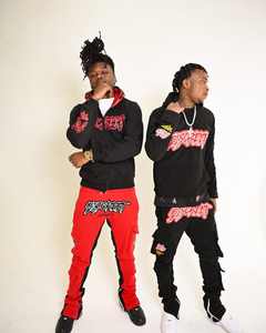 Survêtement Sweat à capuche zippé et pantalon Ensemble Sportswear Jogger Ensembles Logo personnalisé Patchwork Survêtement pour hommes - Product Image 1