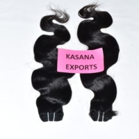 Lot de Cheveux Indiens Bruts Remy à Cuticules Alignées, Tissage Double Trame Faite à la Machine, Extensions à Clipser, Cheveux Humains pour Tressage en Gros