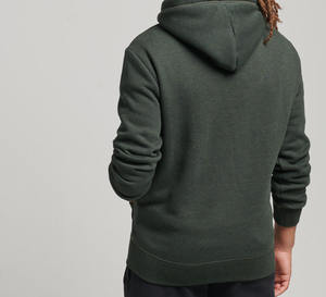 Sudadera con Capucha de Invierno, Sudadera Casual con Capucha, Bordada, con Cierre, Talla Grande, 100% Algodón, para Hombre - Product Image 4