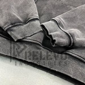 Sweat à capuche en molleton 100 % coton pour homme, haute qualité, délavage acide, logo personnalisé, respirant, anti-rétrécissement, best-seller, prix raisonnable - Product Image 6
