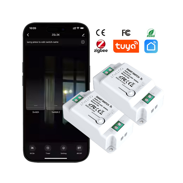 For Tuya WIFI Wireless Remote Smart Home Wall Switch Module ABS 10A Smart Life App Controller Google Home Alexa Compatible Timer