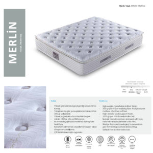 Colchón Ortopédico de Doble Cara Mabelia Merlin, Duradero, Contemporáneo, Espuma de Alta Densidad, Tejido de Poliéster Transpirable, 30 cm - Product Image 2