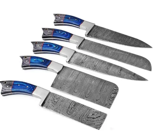 Ensemble de couteaux de cuisine professionnels personnalisés de 1 à 6 pièces, en acier inoxydable, couteaux de chef, à pain, utilitaires, à éplucher, outils de cuisine - Product Image 6
