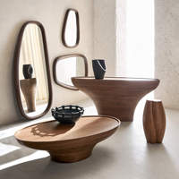 Design Moderne Sculptura Organic Collection Console Convertible en Bois Massif pour Entrée Villa Hôtel ou Appartement