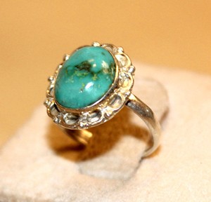 Sterling Silver <b>Turquoise</b> <b>Ring</b> Handmade Gemstone Minimalist Daily Wear Gift Jewelry Wholesale for Women Wholesale Supplier - Product Image 2