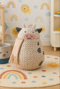 Lovely Eco-Friendly Dairy Cow Kid Basket for Home Decor for Bathroom Wardrobe and Kitchen from Vietnam SISU - Product Image 3