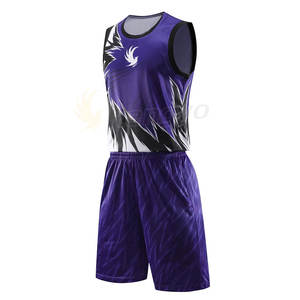 Tenue de basketball respirante à séchage rapide, couleur unie imprimée, 100 % polyester, ensembles sur mesure - Product Image 1