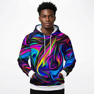 Sweat à capuche en polaire respirant et à séchage rapide, double fermeture éclair, logo personnalisé, poids lourd, écologique, streetwear d'hiver pour homme - Product Image 6