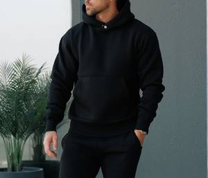 Sudadera con capucha de algodón de primera calidad para hombres, ropa de calle informal, Sudadera con capucha de gran tamaño para hombres y mujeres, uso diario - Product Image 2
