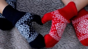 Guantes rojos de invierno unisex, mitones con diseño de copo de nieve de Navidad, lana de Cachemira mongol Natural pura, estilo tejido al por mayor - Product Image 6