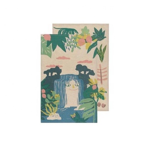 Style indien brodé pas cher en vrac cuisine avion grand tissu coton bio vaisselle chiffons Ultra doux absorbant torchons ensembles - Product Image 1