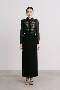 Luxury Good Material Midi <b>Skirt</b> Women <b>Black</b> <b>Skirts</b> for Women High-waisted Fashion Brand UMEA MIDI <b>SKIRT</b> Wholesale Price - Product Image 5
