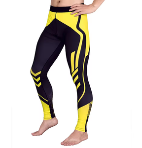 Pantalon de fitness Logo personnalisé Leggings en coton respirant pour hommes Leggings de compression Baselayer de basket-ball hommes pantalons de course à pied - Product Image 4