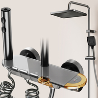 Meilleure vente en stock : Ensemble de douche thermostatique à touches piano, 4 modes, 4 sorties, jet doux, chromé – Le favori d'Europe et d'Amérique