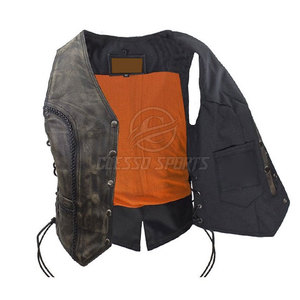 Chaleco de Cuero Transpirable a Precio Razonable, Chaleco de Cuero para Uso en Exteriores, Chaleco de Cuero Ligero para Hombre al por Mayor - Product Image 5