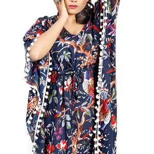 Approvisionnement d'usine Kaftan 100% coton avec imprimé de luxe disponible au prix de gros pour l'exportation mondiale - Product Image 1