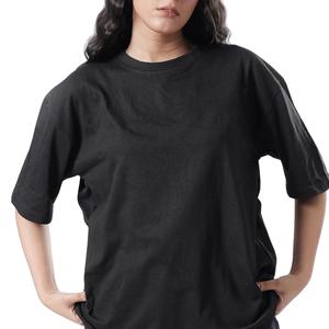 T-shirt uni à col rond pour femme, vente en gros, été, manches courtes, en coton doux et respirant, personnalisable avec logo, pour femme 2026 - Product Image 2