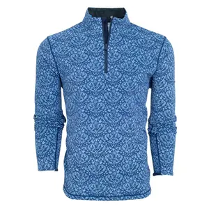 Sweat-shirt pour homme avec logo brodé personnalisé, 500 g/m², 100 % coton, demi-zip, molleton lourd, surdimensionné, unisexe - Product Image 3