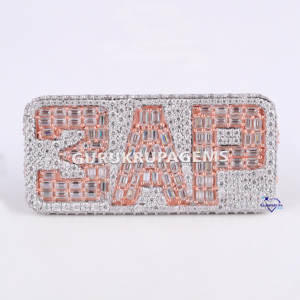 Diseñador ligero Hip Hop Street rapero estilo joyería hecha con oro blanco y rosa de 14K y VVS Lab Grown Diamond Big Ring - Product Image 1