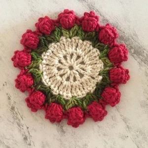 2025 Cross Border New Pure Handmade Hook Weaving Tea Cup Tableware Mat Insulation and <b>Table</b> <b>Protection</b> - Product Image 2