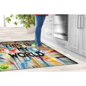 Tapis imprimé coloré : Tapis My World, Tapis de couloir, Tapis personnalisés, Tapis doux non tissé - Product Image 3