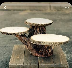 High Quality Acacia Wood Round <b>Cake</b> <b>Stand</b> GATHERINGS Hot Selling High Foot for Serving <b>Cakes</b> and Fruits - Product Image 3