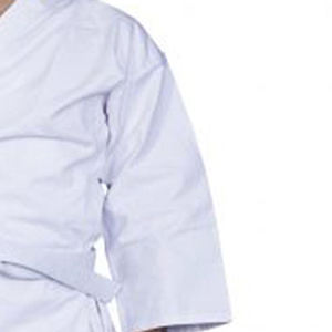 Kimono de Jiu-Jitsu et de Taekwondo en tissu perlé blanc, fabrication OEM directe, 100% coton, logo frontal, séchage rapide, léger, vente en gros - Product Image 2