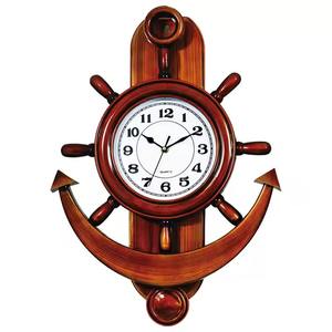 H.M.A Handicrafts Silent Analog Brass Nautical <b>Clock</b> Art Deco Design Easy Read Office Home Use Bedroom Wedding Occasion - Product Image 1