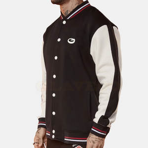 Chaqueta con letras de estilo callejero para hombre, chaqueta de talla grande con cuello levantado, venta al por mayor para uso en invierno al aire libre - Product Image 2