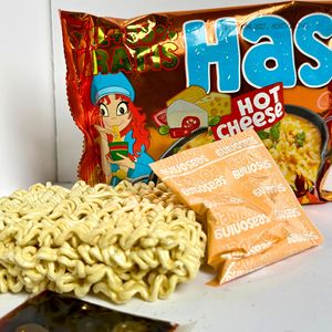 HAS Hot Cheese Flavor 120g Bulk Instant <b>Noodles</b> Halal Creamy Fried Wheat Flour <b>Spicy</b> Ramen 5-Min Cook Time 18% Fat 12 Shelf Life - Product Image 3