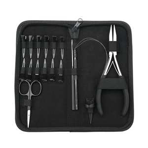 Microbead Remover Opener Plier Kit Heavy Duty Flat Crimping Plier <b>Hair</b> Parting Ring Loop Hook & Duckbill Sectioning <b>Clips</b> - Product Image 1