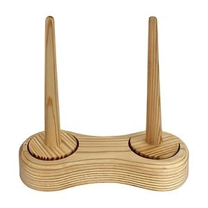 Distributeur de boules de fil de bois épais fabriqué à la main support de boule de fil de laine à tricoter pour le voyage pour un écheveau de fil pour la couture - Product Image 5