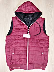 Fabricant le plus récent à la mode Bomber en laine sans manches, imperméable et écologique de créateur Vestes réversibles à bulles à capuche pour hommes - Product Image 3