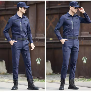 Tendance meilleure qualité personnalisé nouveau Design hommes garde de sécurité uniformes ensembles respirant haute visibilité costumes d'extérieur Streetwear - Product Image 6