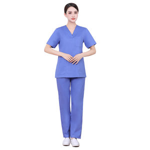 Uniformes d'hôpital 2 pièces unisexe, tissu doux et confortable, ensembles de gommages d'infirmière pour femmes, hommes, médecins pour le travail - Product Image 3