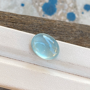 Étonnante pierre naturelle de cabochons de forme ovale en aigue-marine de couleur supérieure avec une bonne pierre précieuse en vrac pour la fabrication de bijoux 9.00 carat - Product Image 1