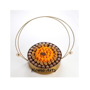 Juego de 2 cuencos de comida de hierro de diferentes tamaños con base de madera Diseño único Tazón de postre de forma redonda al precio más bajo - Product Image 6