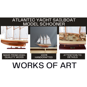 Yate Atlántico de 96.5 cm, Impresionante Yate de Madera Pintada para Ocasiones Navideñas - Product Image 6