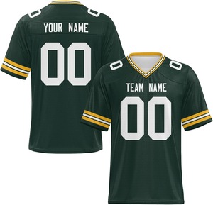 Camisetas de Fútbol Americano Sublimadas Personalizadas al por Mayor 2026, 100% Poliéster, Secado Rápido, Manga Corta, Unisex, con Logotipo del Equipo - Product Image 5