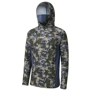 Sudadera con Capucha de Pesca para Hombre, Camuflaje, UPF 50, Manga Larga, Secado Rápido, Poliéster, Protección Solar - Product Image 1